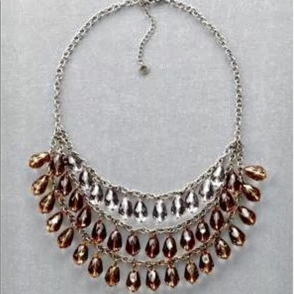 NWT  LOFT Teardrop Bib Statement Necklace